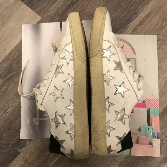 YSL Saint Laurent Stars Leather Sneakers - Picture 6 of 12
